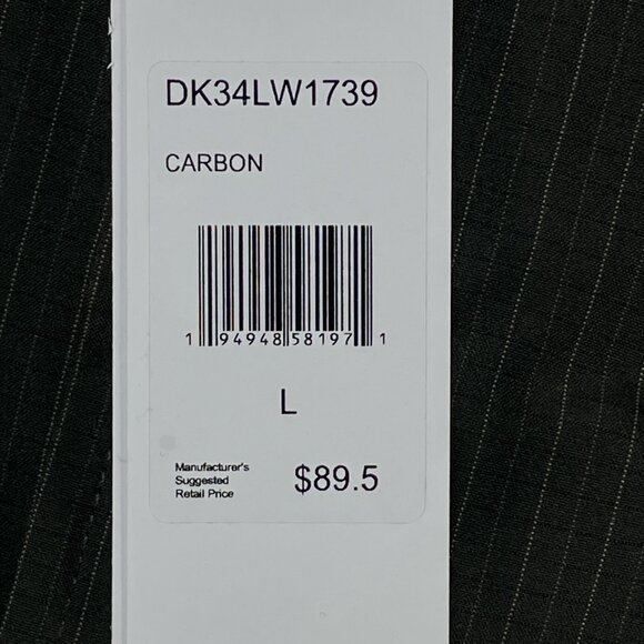 DKNY Shirt Mens Size L Large Green Stripe Long Sleeve Stretch UPF 30 NWT - Picture 7 of 9